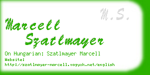 marcell szatlmayer business card